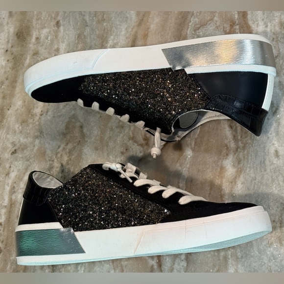Women’s DOLCE VITA Zole black glitter sneakers- Size 7.5 - Picture 11 of 11